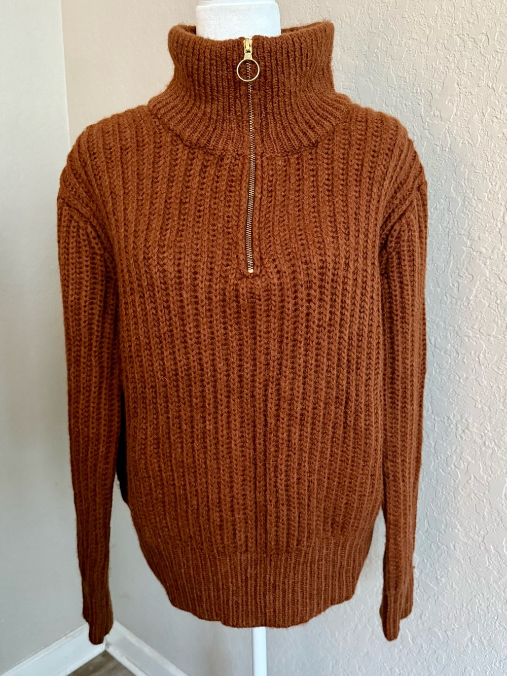 Scotch & Soda Maison Scotch Half Zip Alpaca Wool Sweater Size XL NWT - Picture 11 of 15